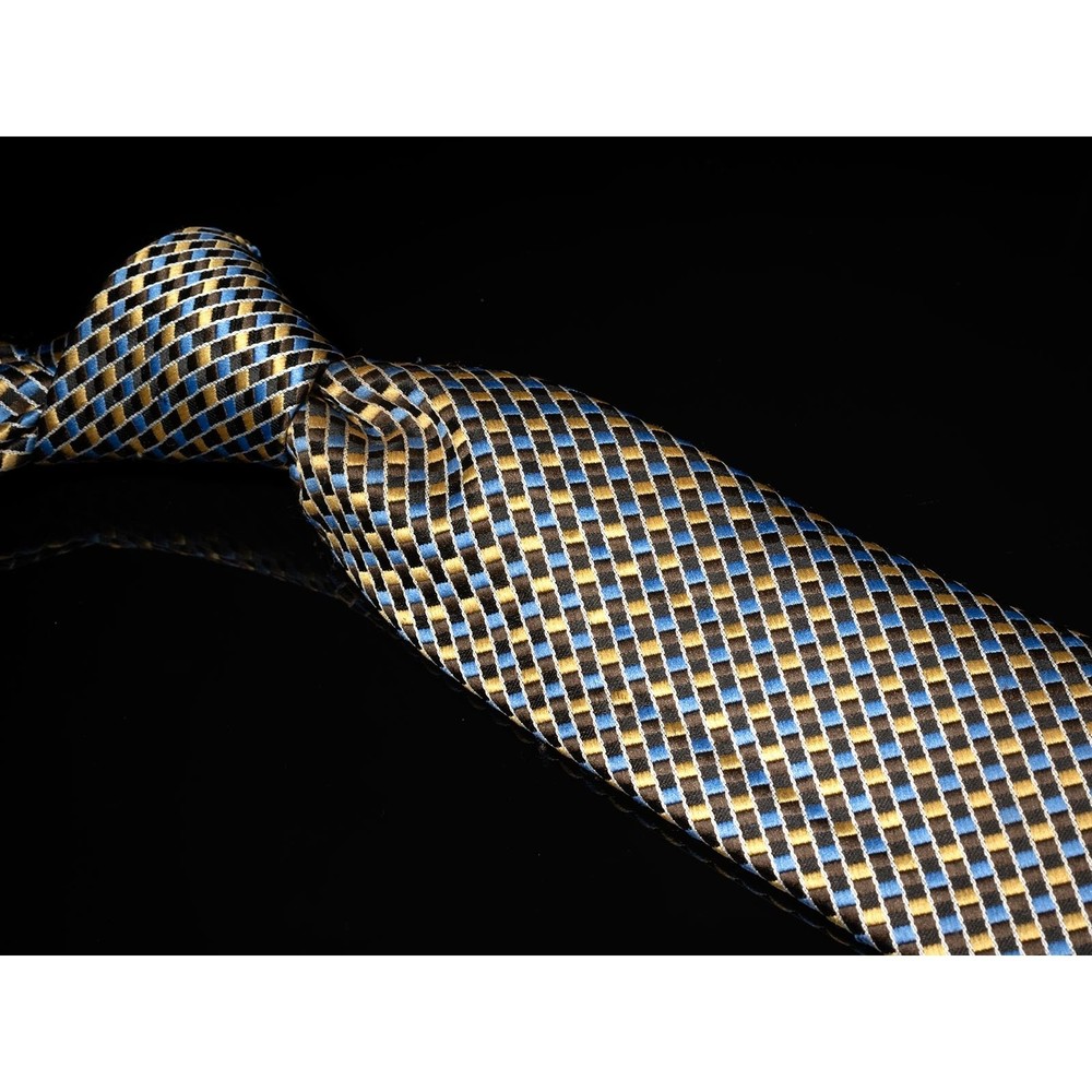 Christian Aujard Liberte 100% Silk Tie Mens Multicolor Microcheck Designer China
